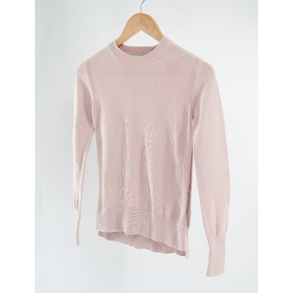 Everlane Sweaters - Everlane Long sleeve ribbed neck & cuff 100 % cotton sweater Blush  Pink | XXS